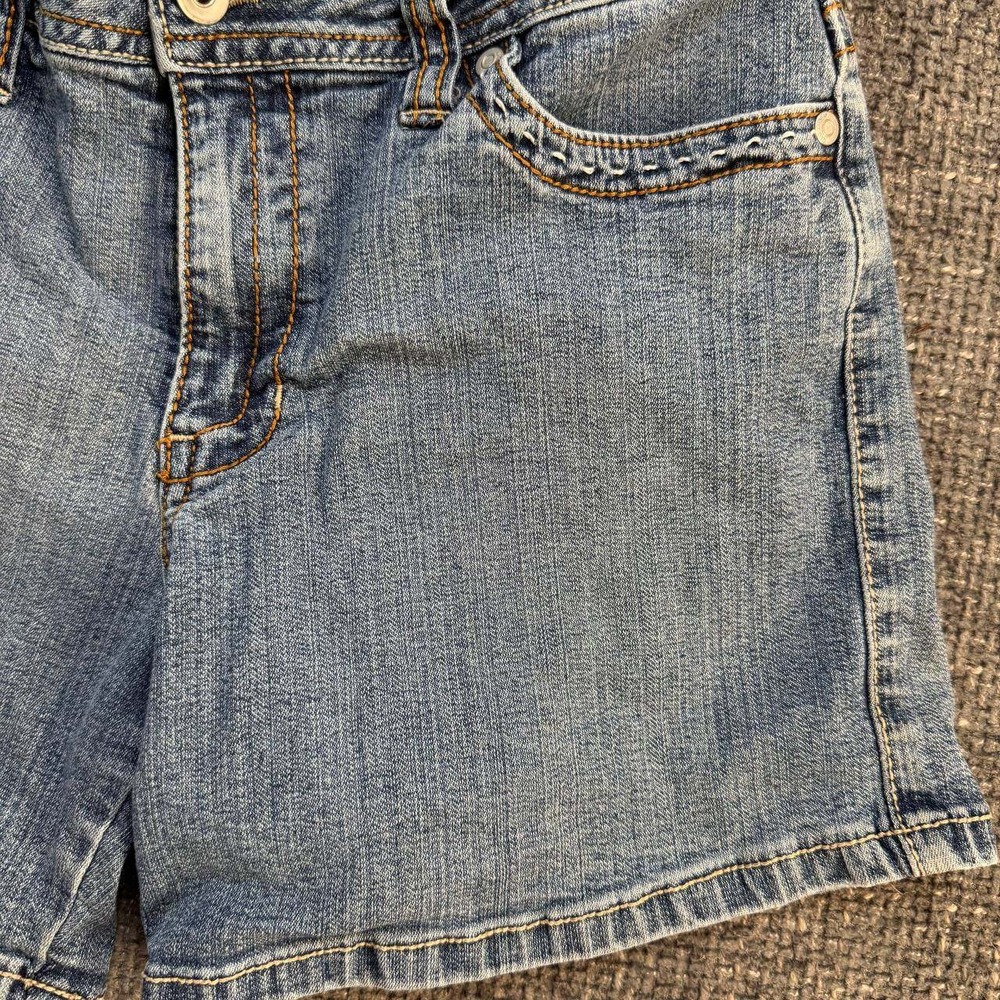 Urban Star Jeans Denim Shorts Womens 26 Blue Embroidered Y2K Flap Pocket 703643 - Picture 5 of 12